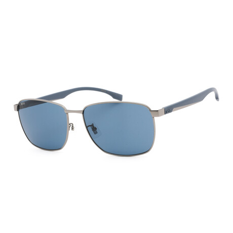 Men's BOSS 1469/F/SK 0R81 Sunglasses // Matte Ruthenium + Blue