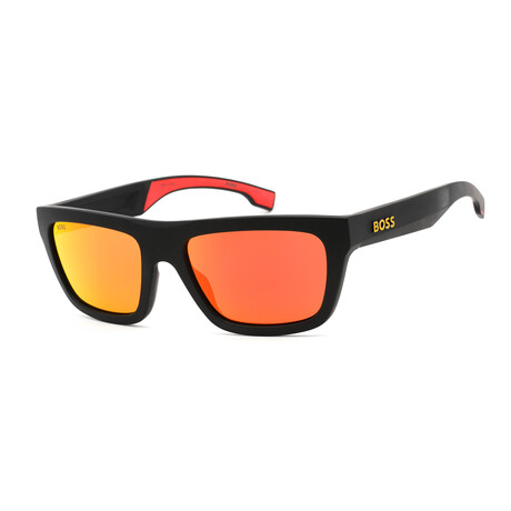 Men's BOSS 1450/S 0PGC Sunglasses // Black Yellow + Red Multilayer