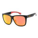 Men's BOSS 1453/F/S 0PGC Sunglasses // Black Yellow + Red Multilayer