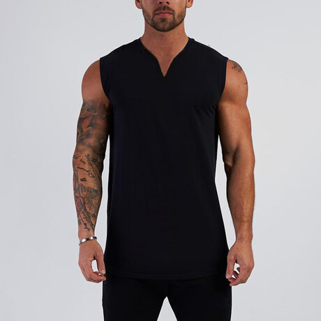 Sleeveless V-Neck // Black (XS)