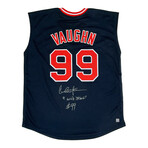 Charlie Sheen Autographed Cleveland Indians Sleeveless "Vaughn" Jersey "Wild Thing #99" Inscription