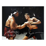 Jean Claude Van Damme & Bolo Yeung Autographed Bloodsport Body Shot Photo // 16"H x 20"W