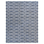 Hand Loomed Cowhide Silk Area Rug // Blue Pattern (4' 0'' X  6' 0'')