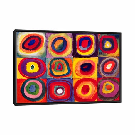 Squares With Concentric Circles By Wassily Kandinsky (18"H x 26"W x 1.5"D)