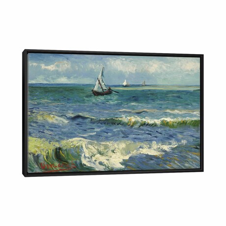 Seascape Near Les Saintes Maries De La Mer By Vincent Van Gogh (18"H x 26"W x 1.5"D)