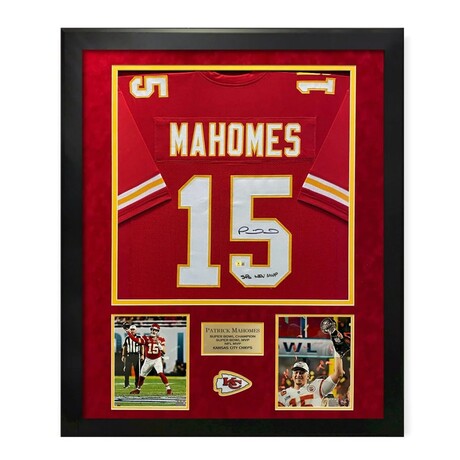 Patrick Mahomes // Kansas City Chiefs // Autographed Jersey + Framed + Inscription