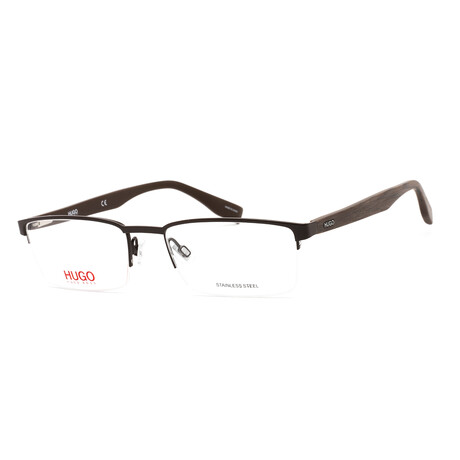 Men's HG 0324 02X0 00 Optical Frames // Brown Wood