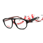 Men's HG 1221 0UYY 00 Optical Frames // Black + Red