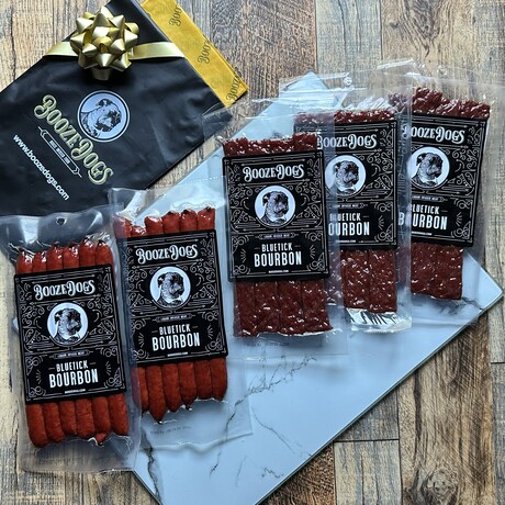 Family Sized // Bourbon Jerky and Snack Stick Combo 5 Packs // 24 Servings