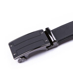 Men's Automatic Ratchet Buckle Leather Dress Belt // Black (32/31)