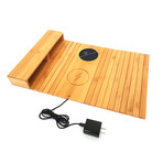 Sofa Armrest Tray + Wireless Charging // Right Side Pocket // Bamboo