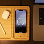 Wireless Charging Valet Tray // Bamboo