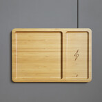 Wireless Charging Valet Tray // Bamboo