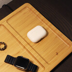 Wireless Charging Valet Tray // Bamboo