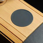 Sofa Armrest Tray + Wireless Charging // Right Side Pocket // Bamboo