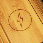 Sofa Armrest Tray + Wireless Charging // Without Side Pocket // Bamboo