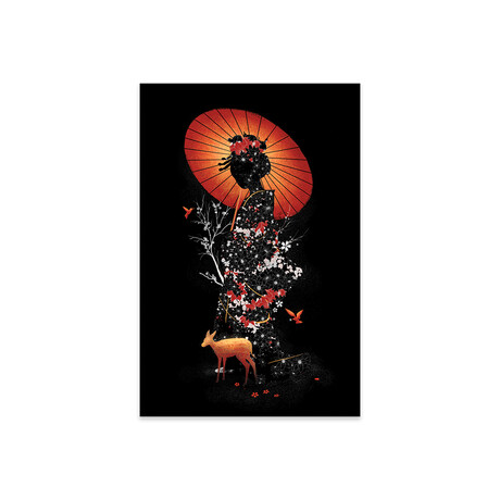 Geisha Nature Print // Nicebleed (16"H x 24"W x 0.25"D)