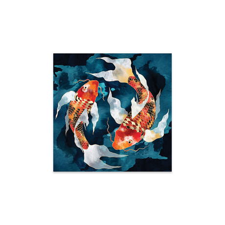 Metallic Koi II Print // SpaceFrog Designs (24"H x 24"W x 0.25"D)