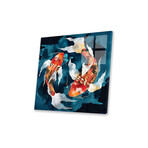 Metallic Koi II Print // SpaceFrog Designs (24"H x 24"W x 0.25"D)