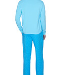 Lounge Pant // Squared Blue (S: 27"-29" Waist)