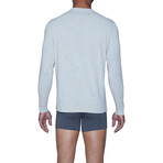 Long Sleeve Henley // Heather Gray (S)