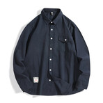 703 Navy Blue // Shirt Jacket (L)