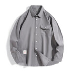 Single Pocket Button Up // Gray (L)