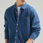 18021 Blue // Denim Shirt Jacket (L)