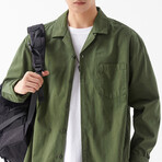 Button Up Shirt Jacket // Army Green (S)