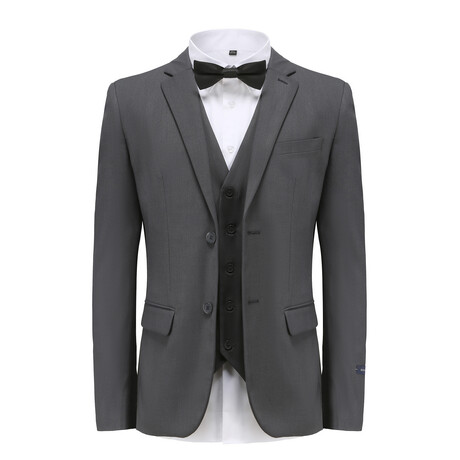 Braveman // Men's Premium Slim Fit 3PC Suit // Charcoal (L-38L)
