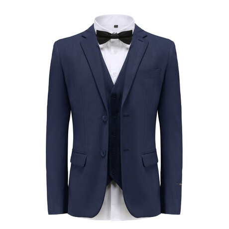 Braveman // Men's Premium Slim Fit 3PC Suit // Navy (L-38L)