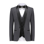 Gino Vitale // Men's Slim Fit Premium 3PC Tuxedo Set // Charcoal (L-40L)
