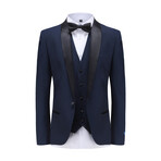 Gino Vitale // Men's Slim Fit Premium 3PC Tuxedo Set // Navy (L-40L)