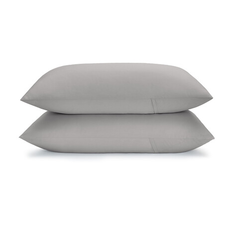 Luxe Pillowcase Set // Flint Gray (King - 20"H x 36"W)