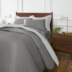 Luxe Pillowcase Set // Flint Gray (King - 20"H x 36"W)