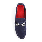 Chip Driver with Star Horse Bit Suede // Navy (Euro: 42)