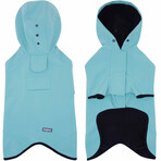 Waterproof Softshell Hooded Raincoat + Windbreaker // Blue Turquoise (Size 10)