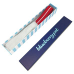 Full Grain Leather & Polyester Adjustable Dog Collar // Red + White (3/4" Wide * (12"-15") Neck)