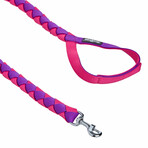 Iconic Color-Block Dog Collar + Leash Set // Cerise + Dark Purple (Collar 13-16.5" Neck)