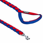 Iconic Color-Block Dog Collar + Leash Set // Navy Blue + Red (Collar 13-16.5" Neck)