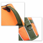 Reflective Dog Life Jacket & Water Safety Gear // Neon Orange + Dark Olive (XX-Small)