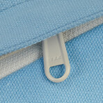 Washable Dog Bed With Removable Cover // Baby Blue & Beige (Small)