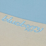 Washable Dog Bed With Removable Cover // Baby Blue & Beige (Small)