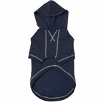 Soft & Comfy Dog Hoodie // Midnight Blue (Back Length 10")