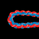 Reflective Braided Handmade Dog Rope Leash // 4ft (Azure Blue + Lime Yellow)