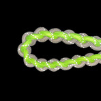 Reflective Braided Handmade Dog Rope Leash // 4ft (Azure Blue + Lime Yellow)