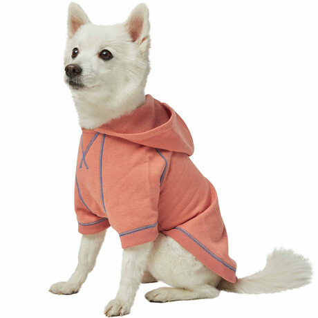 Soft & Comfy Dog Hoodie // Coral (Back Length 10")