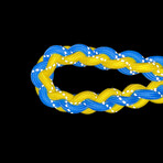 Reflective Braided Handmade Dog Rope Leash // 4ft (Azure Blue + Lime Yellow)