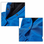 Waterproof Softshell Hooded Raincoat + Windbreaker // Dazzling Blue (Size 10)