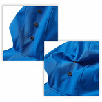 Waterproof Softshell Hooded Raincoat + Windbreaker // Dazzling Blue (Size 10)